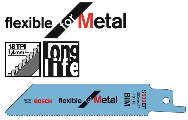 Lame de scie sabre BOSCH S 522 EF (lot de 5)